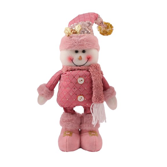 SIEYIO Christmas Decoration Retractable Standing Doll Ornaments Cloth Santa Snowman Toy for Table Bookshelf Decor 2024 New Year