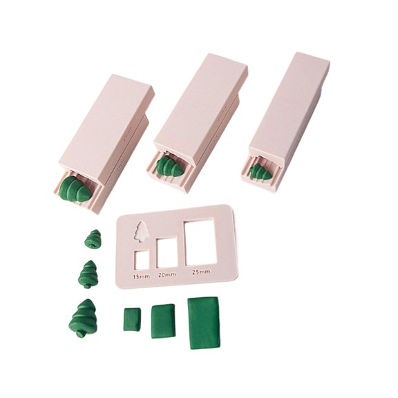 SIEYIO Christmas Tree Polymer Clay Bead Roller Mould 3 Size DIY Jewelry Craft Tool