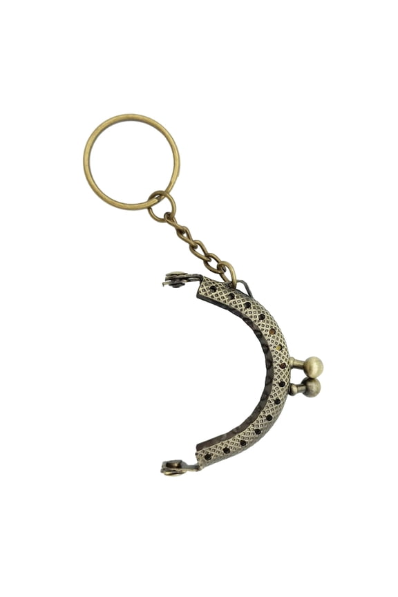 Coin Purse Metal Frame Bag Purse Frame with Keychain Arch Frame Kiss Clasp Lock