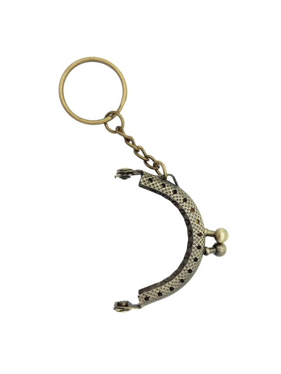 Coin Purse Metal Frame Bag Purse Frame with Keychain Arch Frame Kiss Clasp Lock