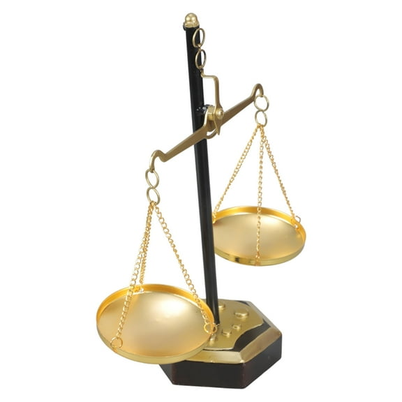 SIEYIO Collectible Metal Antique Balance Scale Ornament for Stylish Interior Decoration