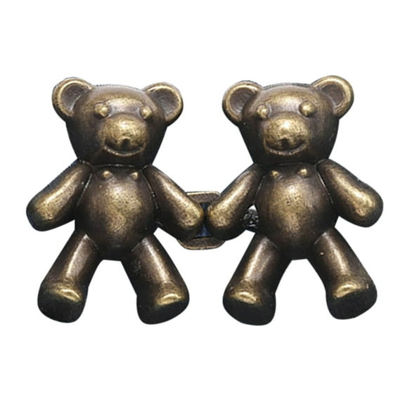 SIEYIO Color Bear No Sew Waist Button Jeans Buttons Cute Bear Jeans Buttons Pins No Sewing Jeans Buttons Adjustable Buttons