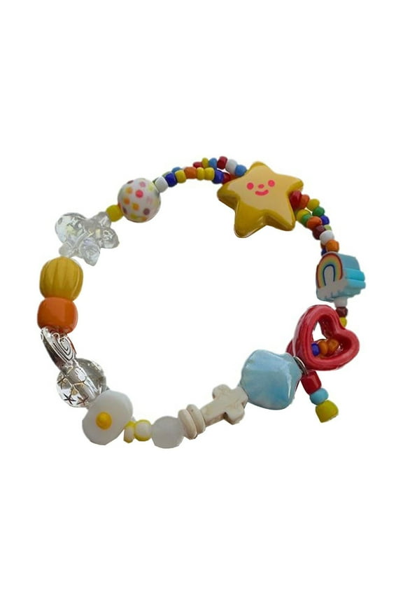 SIEYIO Colorful Beaded Bracelet Summer Jewelry Stackable Bangle Friendship Wristbands