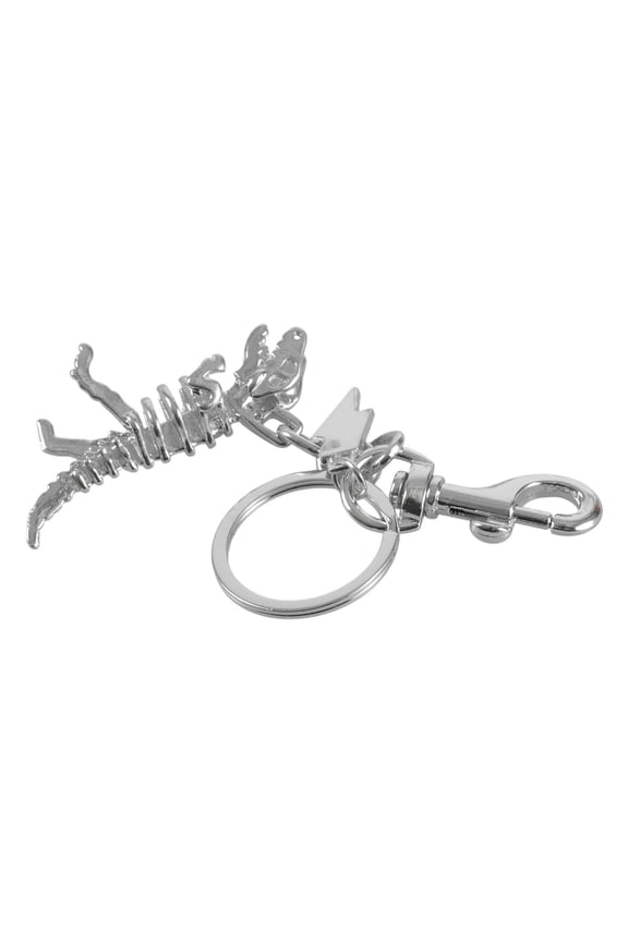 Colorful Dinosaur Skeleton Pendant Keychain Unique Metal Key Chain Bag Decoration for Trendy Individuals and Students