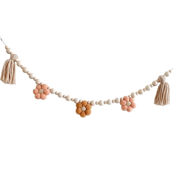 SIEYIO Colorful Tassels Banners Beaded Flower Decorative Wall Hanging Home Decorations Birthday Baby Shower Party Supplies