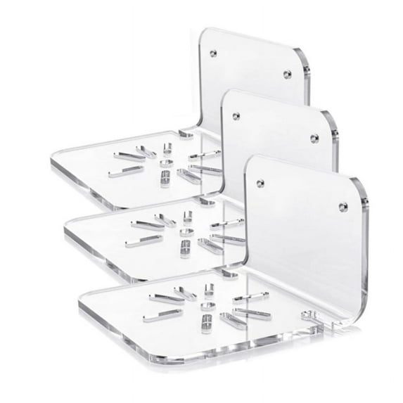 SIEYIO Compact Acrylic Speaker Wall Rack Universal Space Saving Shelf Storage Rack