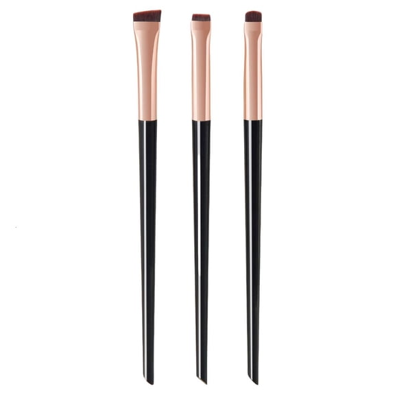 SIEYIO Compact Beauty Tools 3Pcs Travel Makeup Brush Set Elegant Eyeshadow Brush