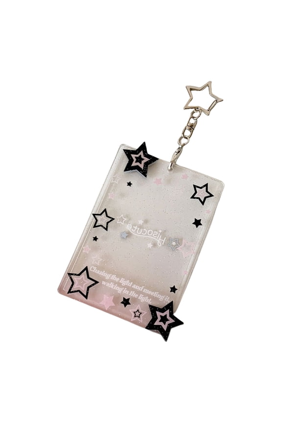 Convenient Star Card Holder Keychain Convenient Star Card Holder Keychain Hanging Charm For Easy Access To Idol Cards