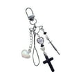 thumbnail image 1 of SIEYIO Cross Bowknot Angel Wing Pendant Phone Charm Chain Strap Bag Decoration Lanyard, 1 of 20