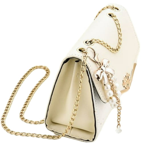 SIEYIO Crossbody Purse Bow Pearls Bag Charm Chain Shoulder Bag Phone Wallet Purse