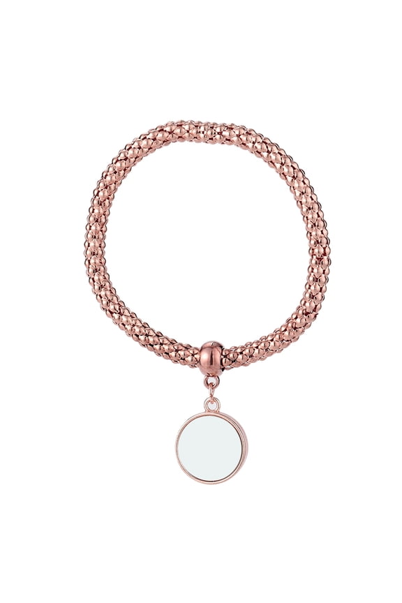 Custom Heat Transfer Blank Round Metal Pendant Round Bracelet Jewelry Pendant for Friends/Family