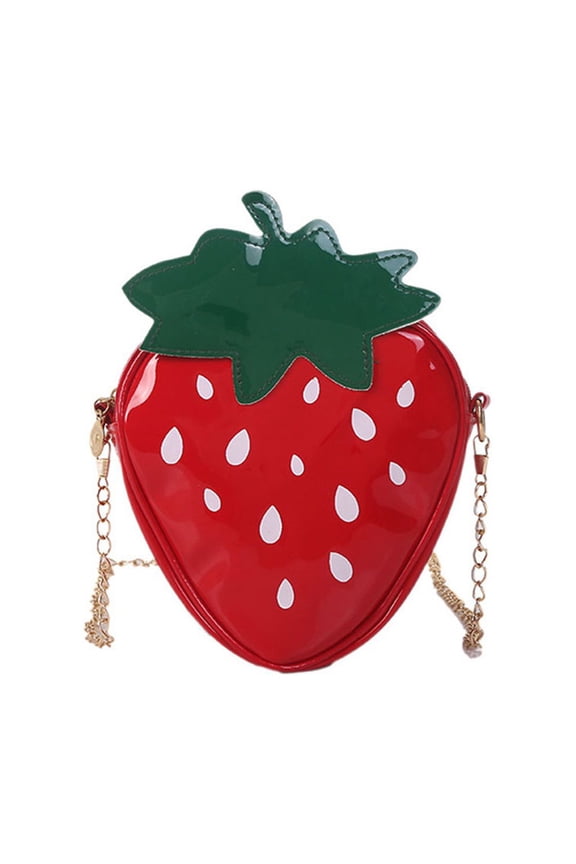 Cute Pineapple Strawberry Shape Shoulder Mini Chain Crossbody Bag for Women Satc