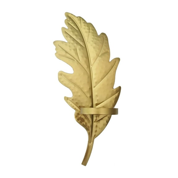 SIEYIO Decorative Gold Candlestick Wall-mounted Metal Leaf Candlestick for Creative Wall Decoration Hanging Sconce for Living Room Bedroom