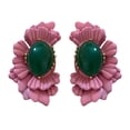 thumbnail image 1 of SIEYIO Delicate Vintage Flower Jewelry Ear Studs Turquoise Charm Elegant Women Earrings, 1 of 9