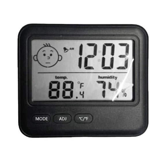 SIEYIO Digital Hygrometer Colck Family Temperature and Humidity Guage with Funny Face Display Improve Living Condition
