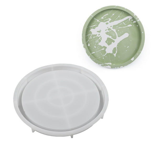 SIEYIO Dish Resin Epoxy Casting Moulds for Fruit Tray, Home Decorations Molds Large Tray Resin Molds Silicone Round Plate Molds