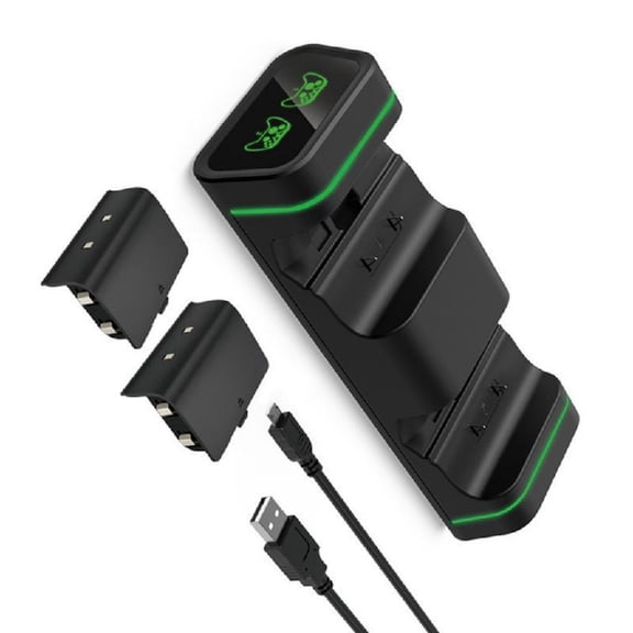 SIEYIO Double Controller Charging Base Charging Station with 2 High Capacity Batteries & USB Power Cable for X1S/X1X
