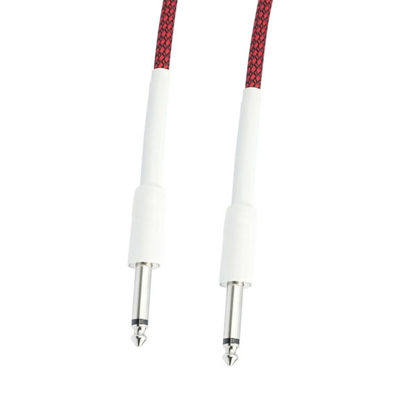 SIEYIO Double Straight 6.35mm Male to Male Mesh Cord for Mandolin Electric Instrument Cable