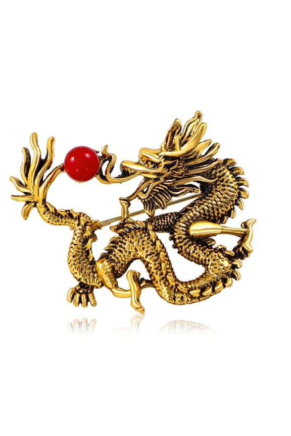Dragon Brooch Versatile Corsage Pins Chinese Year Clothing Jewelry Brooches Pin Lapel Pin Metal Badge for Everyday Wear
