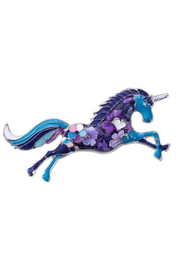 Dreamy Horse Fantasy Brooch Vivid Color Alloy Laple Pin for Long Time Wear