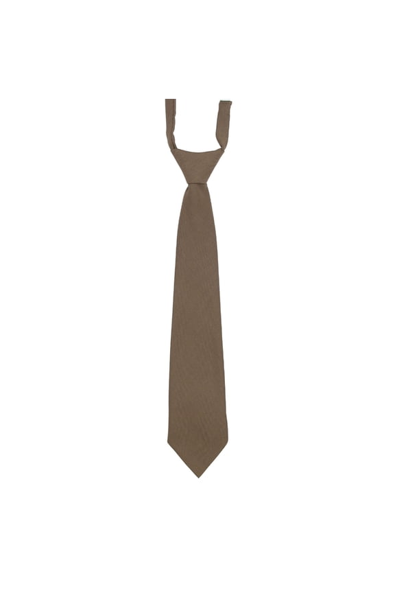 Easy to Wear Zipper Neck Tie for Formal Event Free Knot Teens School Uniform Tie