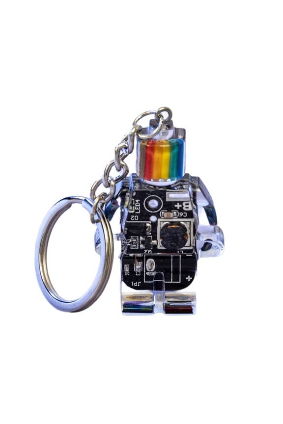 Electronic Robot Pendant Keychain Unisex Key Chain Multi-Functional Phone Chain Funny Keyrings Accessory for Women Girl