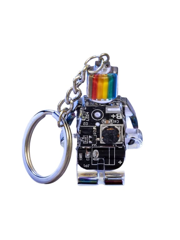 Electronic Robot Pendant Keychain Unisex Key Chain Multi-Functional Phone Chain Funny Keyrings Accessory for Women Girl
