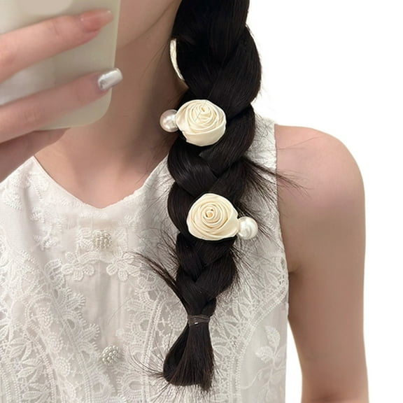 SIEYIO Elegant Blossom Rose Hair Accessories Hair Ornaments Cloth Rose Flower Hairpin