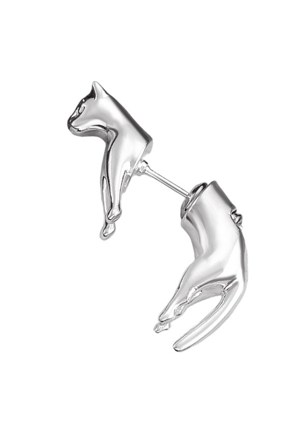 Elegant Cats Shaped Earrings Secure Clasp Shape Ear Studs Accessories