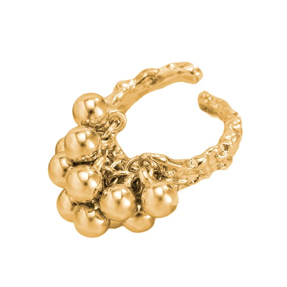 SIEYIO Elegant Gold and Silver Flower Rings for Women Adjustable Finger Jewelry