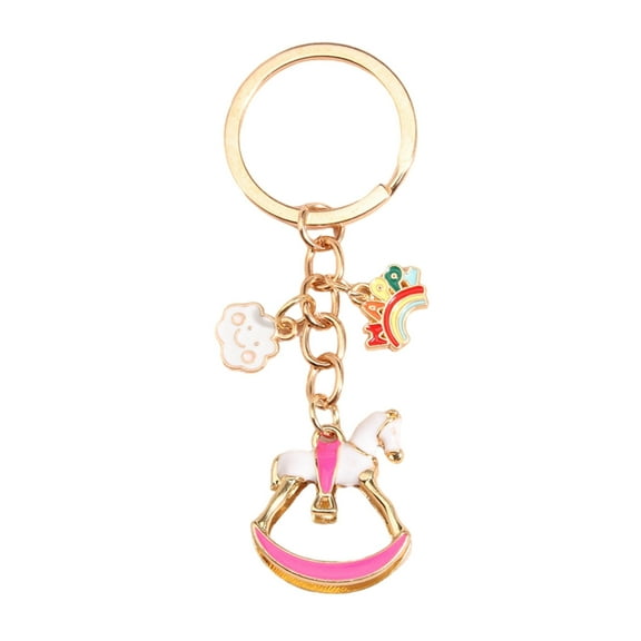SIEYIO Elegant Unicorns Keychain Accessory Vivid Colors Handcraft Alloy Gifts