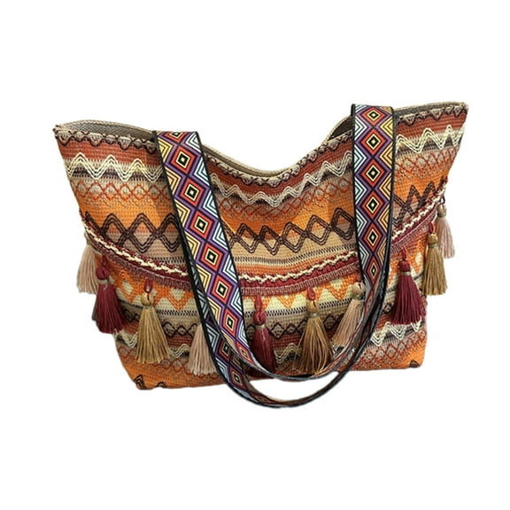 SIEYIO Ethnic Style Women Casual Tote Bag Girls Shoulder Bag Trendy Simple Handbag Gift