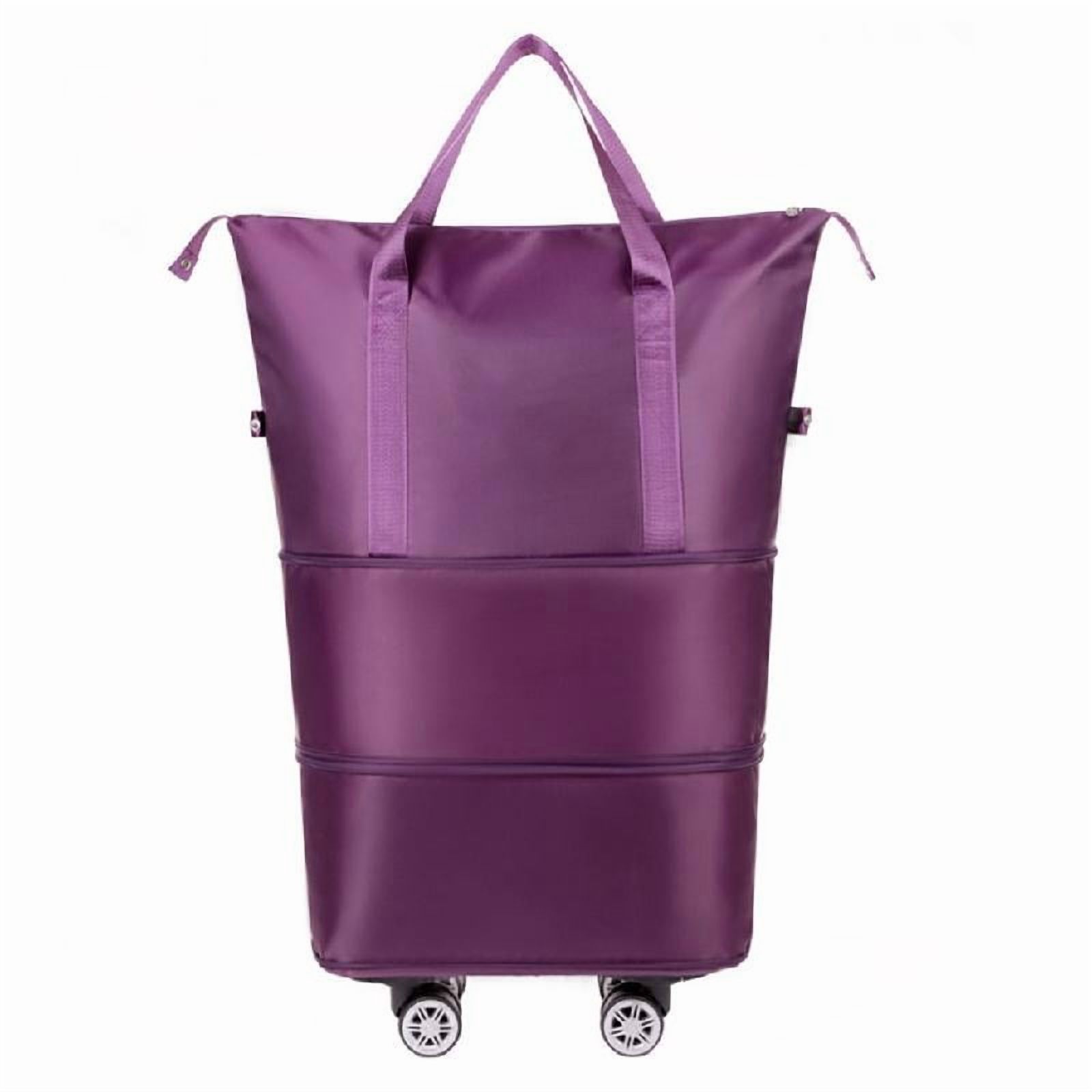 SIEYIO Expandable Large Capacity Travel Bag Wheeled Foldable Pulley Rolling Luggage Bag