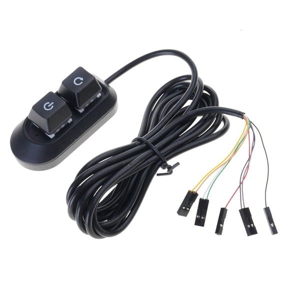 SIEYIO Extended Desktop Power Button with LED Light for Gaming Enthusiasts and Computer Modders