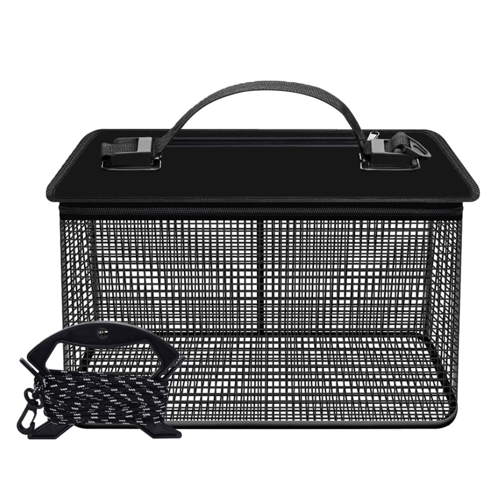 SIEYIO Fishing Protections Live Fish Bucket Portable Meshes Fishing Net ...
