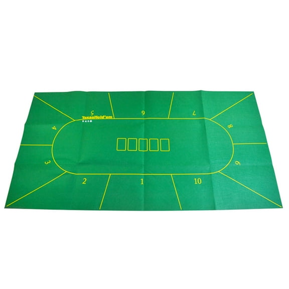 SIEYIO Flannel Waterproof Poker Table Cover 10 Players Layout for Table Top Poker Games