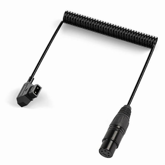 SIEYIO Flexible Coiled Power Cable with D Tap to 4Pin Connectors D Tap to Power Cable for Camera Monitors Power Supply