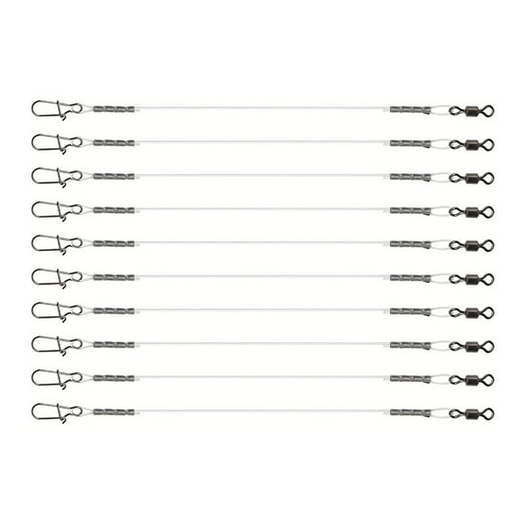 SIEYIO Fluorocarbon Leader, Fluorocarbon Fishing Leader with Swivels & Snap, Fluorocarbon Leader Line for Saltwater Freshwater