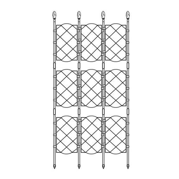 SIEYIO Garden Trellis for Climbing Plants Rustproof Iron Potted Vines Vegetables Vining Flowers Patio Metal Wire Lattices Grid