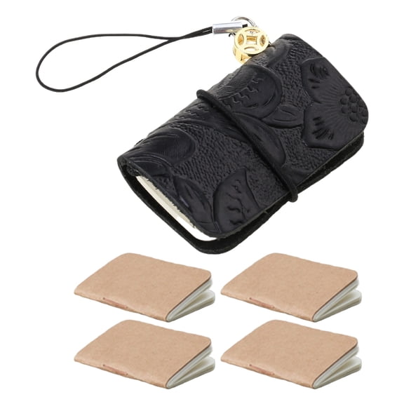 SIEYIO Genuine Pocket Notebook Compact Pocket Ledger Keychain for Coffee Shop Scribbles and Journeys