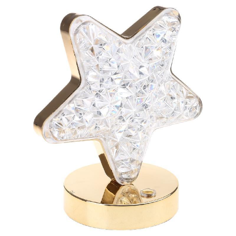 SIEYIO Crystal NightLight Glowing 3D Moon Table Lamp USB Bedroom Atmospheres Lamp