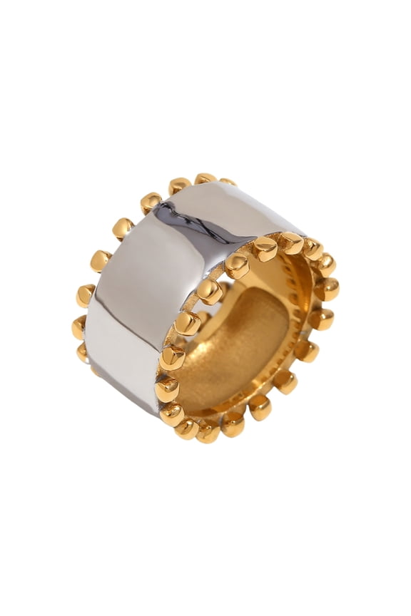 Gold Bead Trim Waterproof Jewelry Fashion Studs Earring for Versatile Wear