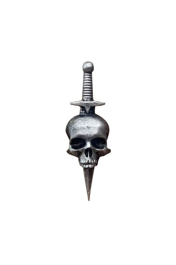 Gothic Daggers Badge Lapel Pins Skeleton Head Medals Brooch Punk Clothing Pin Clothes Jewelry Gift