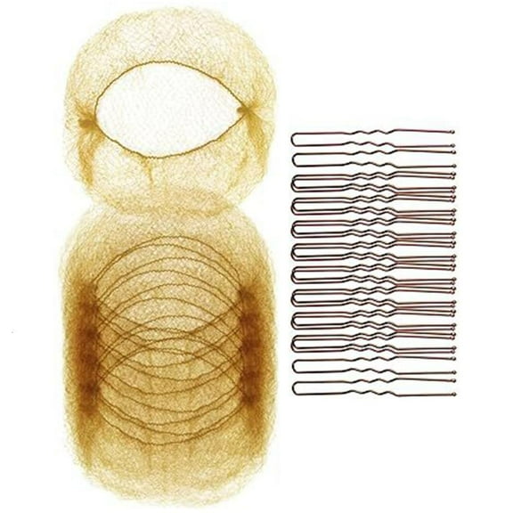 SIEYIO Hair Net for Buns U Shape Hair Pins and Invisible Elastic Edge Mesh Hairnets