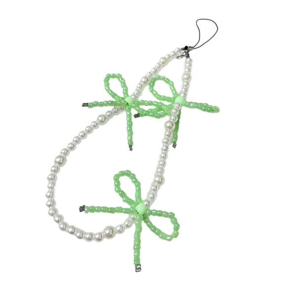 SIEYIO Handcrafted Colorful Beaded Butterfly Mobile Chain Bowknot Bag Charm Accessory