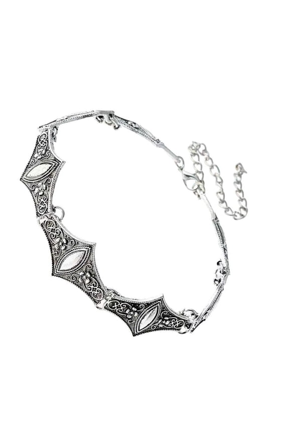 Handmade Aged Finish Short Chain Necklace Jewelry Perfect For Elegant Outfits