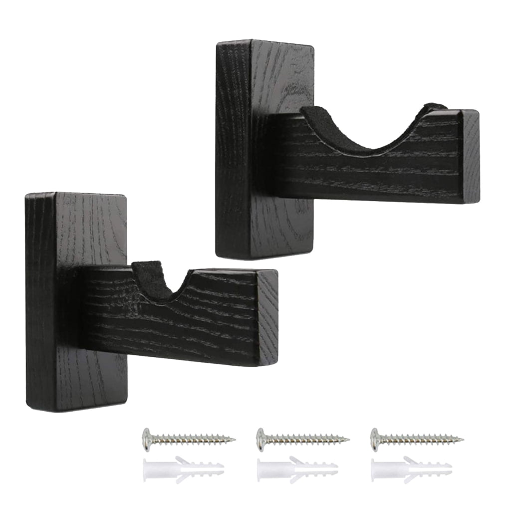 Support Mural Pour Batte De Baseball – Lot De 2 Crochets – Noir – Fait Main Canada