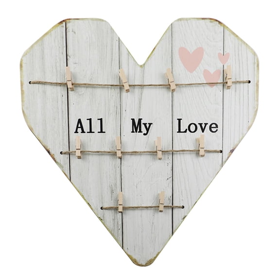 SIEYIO Heart-shaped Photo Clip Picture Hanging Frame Small Toys Hanging Frame for Home