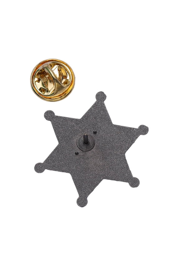 Hexagonal Star Badges Stylish Western Pin Brooches for Parties Gatherings