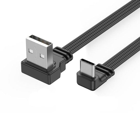SIEYIO High Speed USB to Type C Cable 90 Degree Connectors Wire Line for Tight Space
